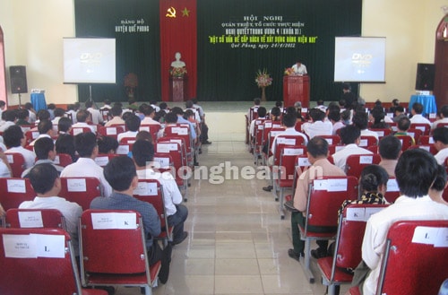 Quế Phong: Quán triệt và triển khai thực hiện Nghị quyết Trung ương 4 (Khoá XI)