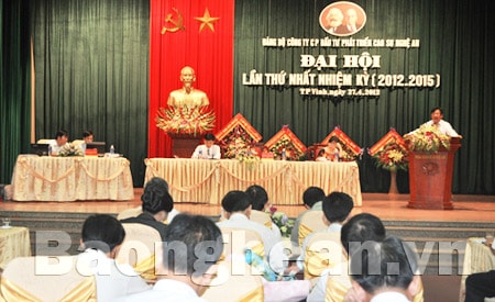 Đại hội lần thứ nhất Đảng bộ Công ty CP Đầu tư phát triển Cao su Nghệ An