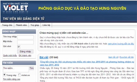 Trang vveb của nhiều cơ quan quản lý giáo dục đang bị lãng phí