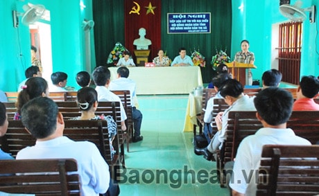 Đại biểu HĐND tỉnh tiếp xúc cử tri xã Đông Hiếu (TX Thái Hòa)