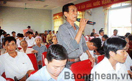 Đại biểu Quốc hội tiếp xúc cử tri xã Nghĩa Hòa (TX Thái Hòa)