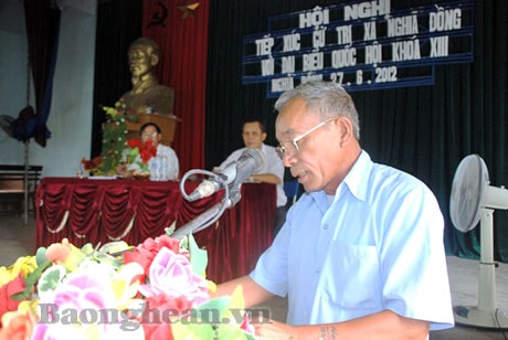 Đại biểu Quốc hội tiếp xúc cử tri xã Nghĩa Đồng (Tân Kỳ)