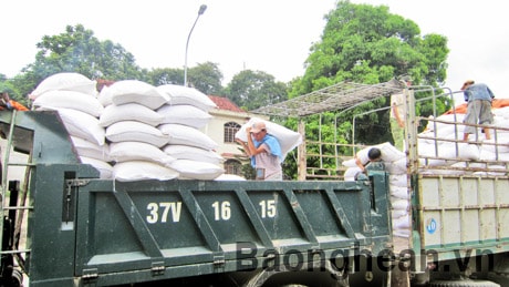 Cục Dự trữ Nhà nước Khu vực Nghệ Tĩnh cấp 485,6 tấn gạo cứu đói giáp hạt cho huyện Tương Dương