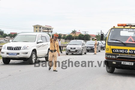Tai nạn giao thông trên quốc lộ 1A đoạn qua xã Nghi Liên - TP Vinh
