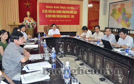 Giao ban trực tuyến Chương trình mục tiêu quốc gia Nước sạch và vệ sinh môi trường nông thôn