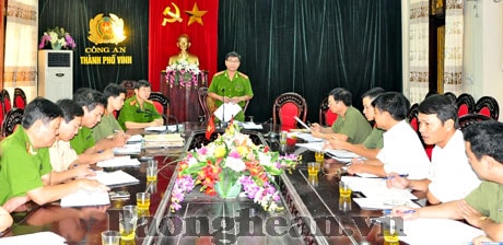 Kiểm tra cải cách hành chính tại Công an Thành phố Vinh
