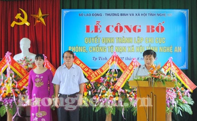 Thành lập Chi cục Phòng, chống tệ nạn xã hội tỉnh Nghệ An