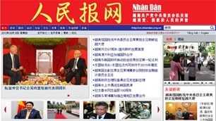 Khai trương báo Nhân dân điện tử tiếng Trung Quốc