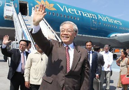 Tổng Bí thư Nguyễn Phú Trọng dẫn đầu Ðoàn đại biểu cấp cao Việt Nam thăm chính thức CH Xin-ga-po