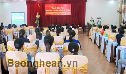 Tập huấn kỹ năng truyền thông Đề án sàng lọc trước sinh và sơ sinh