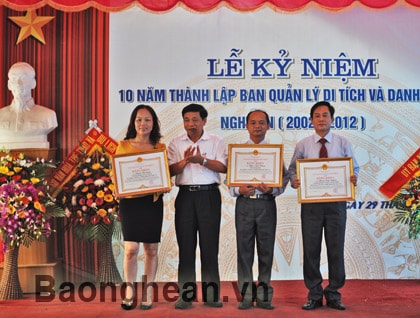 Kỷ niệm 10 năm thành lập Ban quản lý di tích và danh thắng Nghệ An (2002 - 2012)