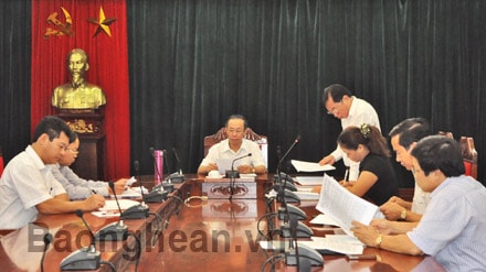 Thường trực Tỉnh ủy giao ban các Ban và Văn phòng Tỉnh ủy