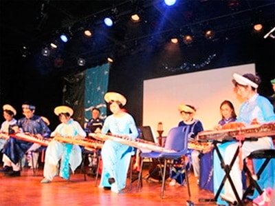 Biểu diễn âm nhạc truyền thống và võ cổ truyền dân tộc Việt Nam tại Pháp