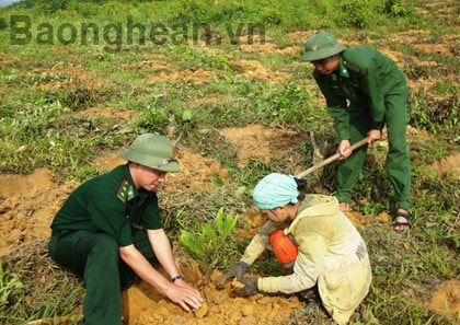 Lính biên phòng ở vùng tái định cư