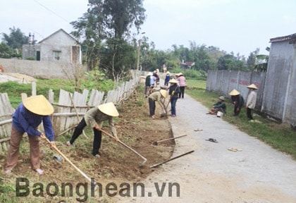 Hưng Tân: Huy động nội lực làm đường bê tông