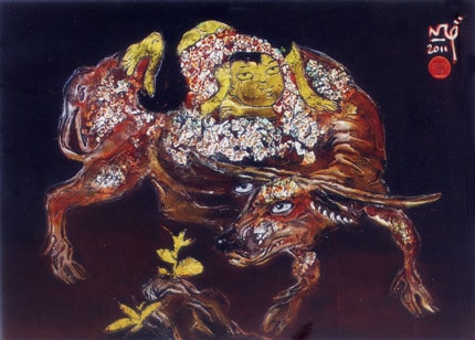 Làng quê Việt trong tranh họa sỹ Nguyễn Văn Cường