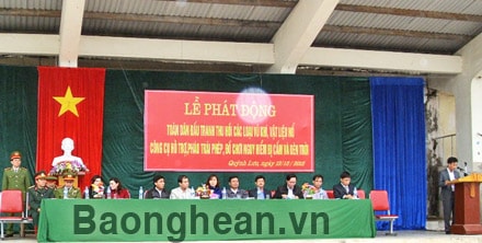 Quỳnh Lưu: Phát động toàn dân đấu tranh, giao nộp vũ khí, vật liệu nổ, đồ chơi nguy hiểm