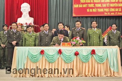 Công an Tân Kỳ triển khai kế hoạch tấn công, trấn áp tội phạm trước, trong và sau tết Nguyên đán