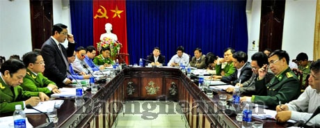 Ban chỉ đạo 138 của Chính phủ làm việc tại Nghệ An