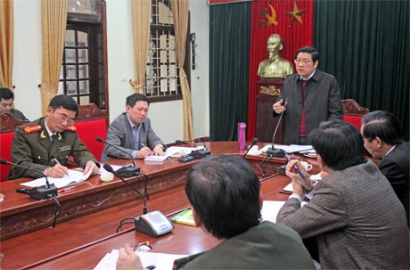 Thường trực Tỉnh ủy làm việc với lãnh đạo Công an Nghệ An