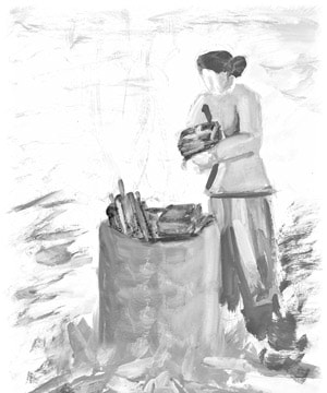 Bếp lửa đêm giao thừa