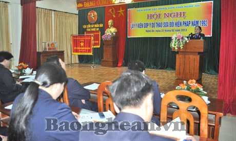 Viện Kiểm sát nhân dân tỉnh góp ý Dự thảo sửa đổi Hiến pháp 1992