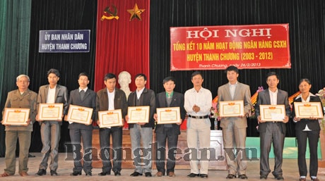 Thanh Chương tổng kết 10 năm vay vốn tín dụng chính sách