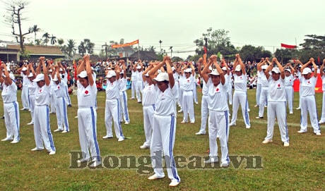 Xã Nam thành (Yên Thành) khai mạc Đại hội Thể dục Thể thao lần thứ 7