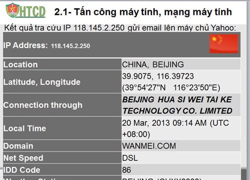 Hacker Trung Quốc đánh cắp dữ liệu VN