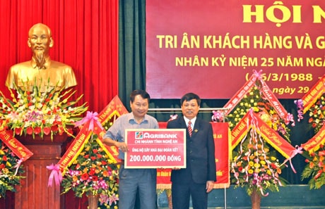 Agribank Nghệ An phục vụ ngày càng tốt hơn mục tiêu phát triển kinh tế - xã hội của tỉnh