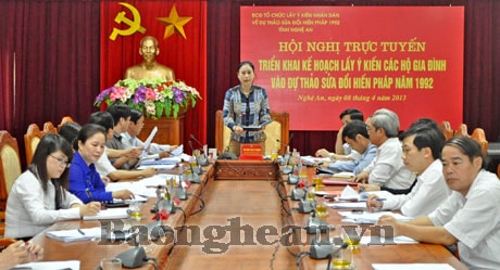 Hội nghị trực tuyến triển khai kế hoạch lấy ý kiến nhân dân vào Dự thảo sửa đổi Hiến pháp 1992