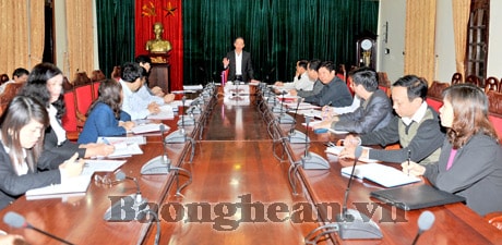 Thường trực Tỉnh ủy cho ý kiến về đại hội Hội nông dân tỉnh khóa VIII - Nhiệm kỳ 2013 - 2018