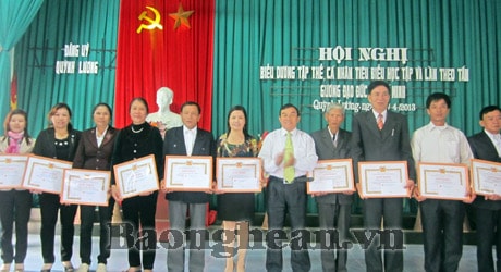 Quỳnh Lương (Quỳnh Lưu): Biểu dương điển hình học tập và làm theo Bác