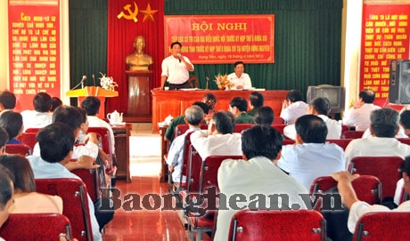 Đoàn đại biểu Quốc hội tỉnh tiếp xúc cử tri tại xã Hưng Tiến (Hưng Nguyên)