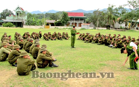 Quỳ Châu: Tập huấn điều lệnh công an xã