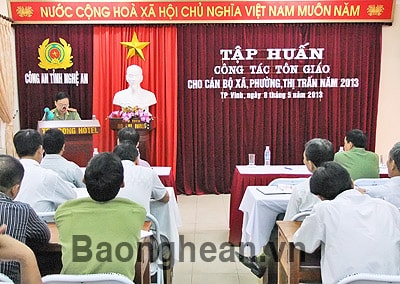Công an Nghệ An tập huấn nghiệp vụ công tác tôn giáo