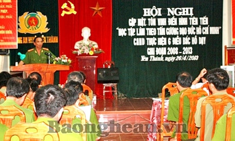 Công an Yên Thành: Biểu dương điển hình học tập và làm theo Bác