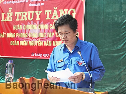 Truy tặng Huân chương Dũng cảm và phát động phong trào học tập tấm gương Nguyễn Văn Nam