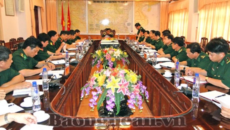 Kiểm tra công tác hậu cần, kỹ thuật tại Bộ chỉ huy biên phòng Nghệ An