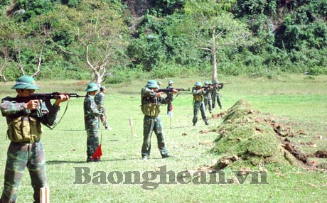 BĐBP Nghệ An: Tổ chức kiểm tra 3 tiếng nổ cho chiến sĩ mới