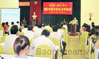 Tập huấn nghiệp vụ văn thư, lưu trữ