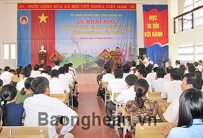 Khai mạc Hội thi thiết bị dạy nghề tự làm cấp tỉnh năm 2013
