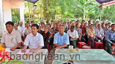 Đại biểu HĐND tỉnh tiếp xúc cử tri tại xã Thanh Hà (huyện Thanh Chương)