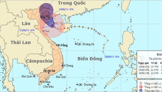 Bão số 2: Tâm bão gió mạnh cấp 8, cấp 9