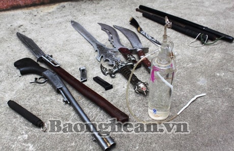 Triệt phá tụ điểm sử dụng ma túy đá và tàng trữ vũ khí “nóng” tại xã Nghi Phong (Nghi Lộc)