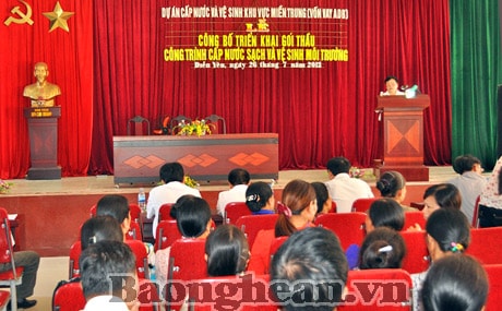 Triển khai công trình cấp nước sạch và vệ sinh môi trường