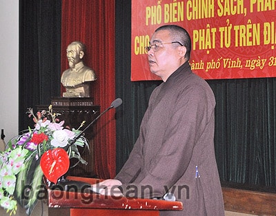 Phổ biến chính sách, pháp luật về tôn giáo cho tăng ni, phật tử