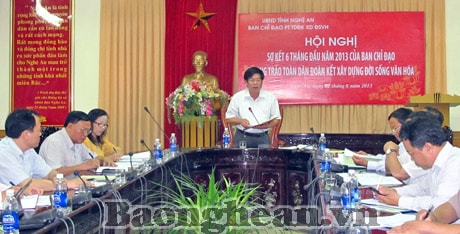 Phấn đấu 77% gia đình đạt GĐVH và 52% làng văn hóa năm 2013