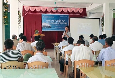 Thị xã Hoàng Mai diễn tập bảo vệ nguồn lợi thủy sản