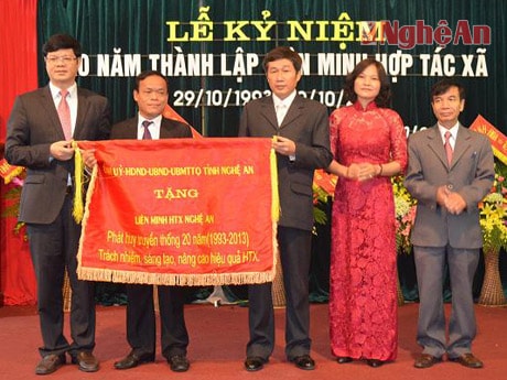 Liên minh Hợp tác xã Nghệ An kỷ niệm 20 năm Ngày thành lập